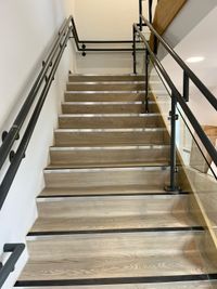 Stair flight and
        nosings cleaned ready for handover